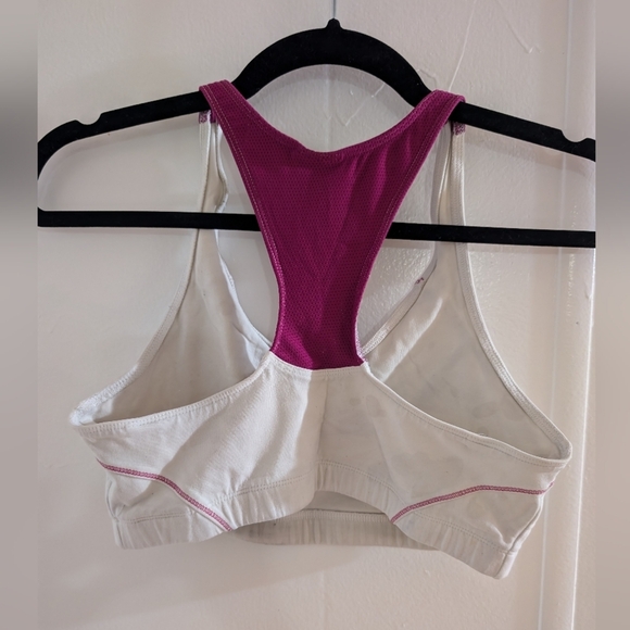 Nike Women's White and Pink Sports Bra - Picture 3 of 4